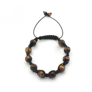 Retro Tiger Eye Stone Beads Bangle Bracelet Yoga