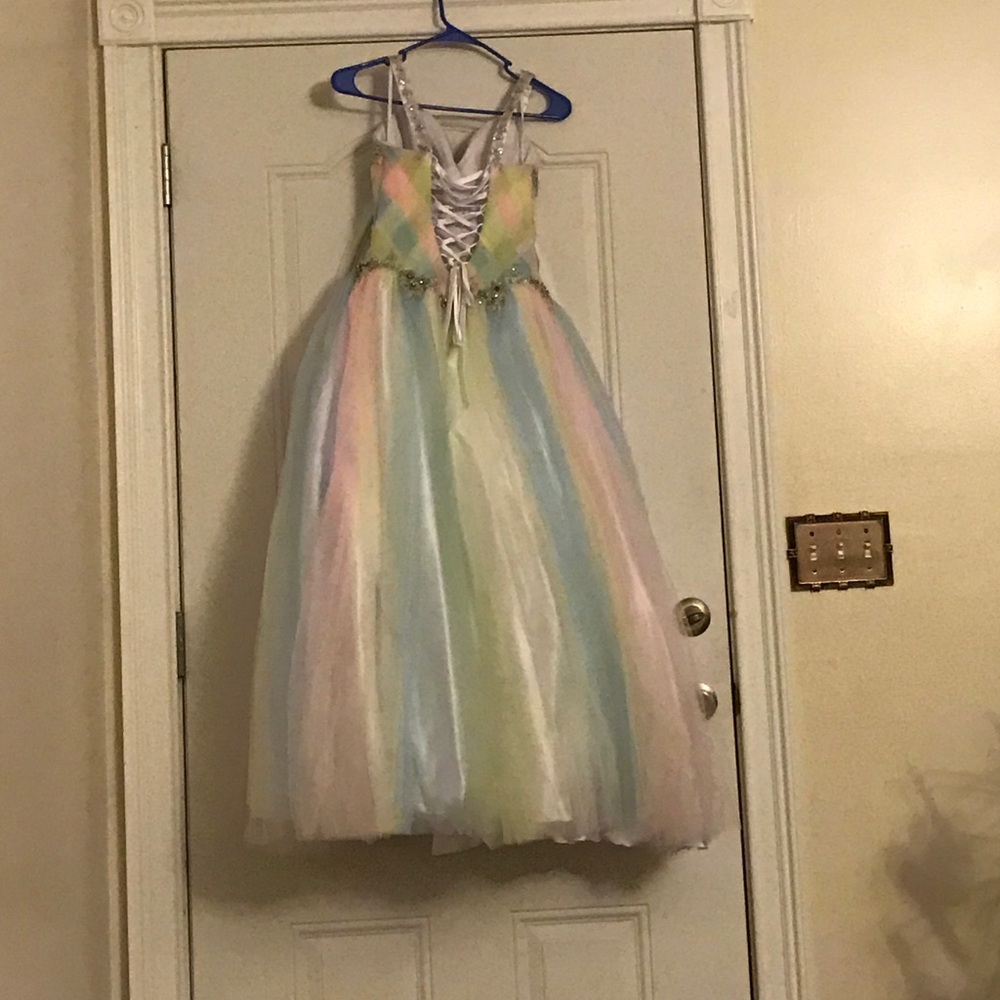 rainbow prom dress OBO