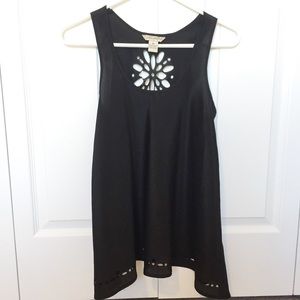 Black Cutout Tank