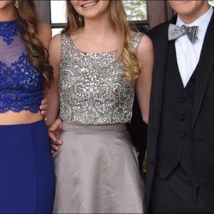 Tiffany. Grey formal dress