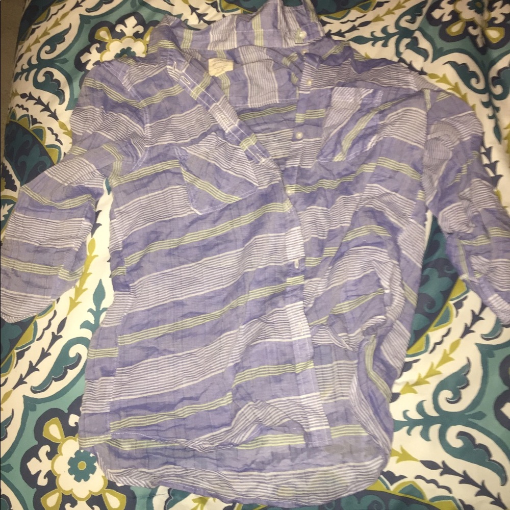 AE purple and green flannel