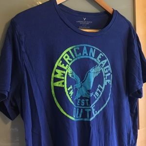 Men's Blue American Eagle T-Shirt
