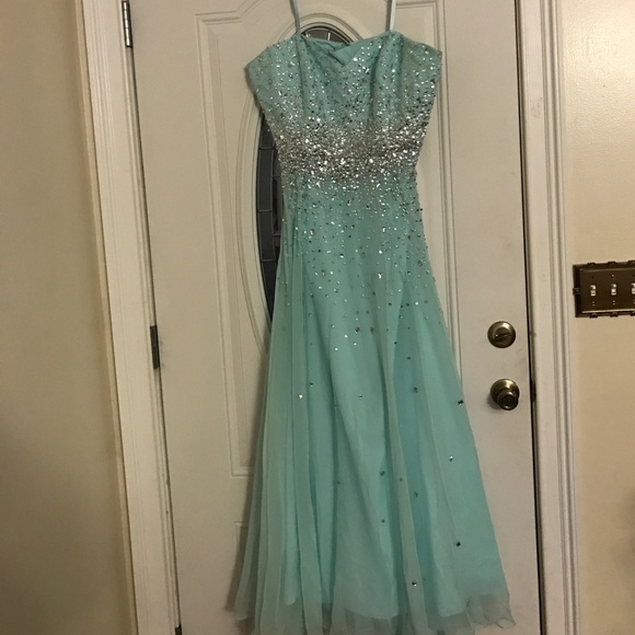 light blue prom dress OBO - Picture 1 of 4
