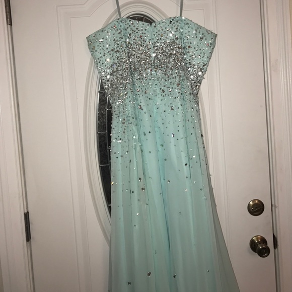 light blue prom dress OBO - Picture 3 of 4