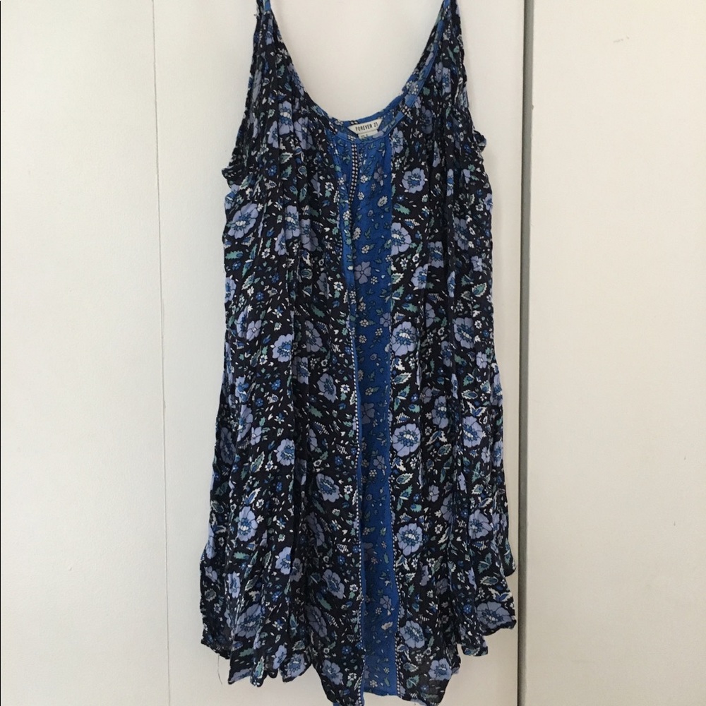 Blue flowy dress