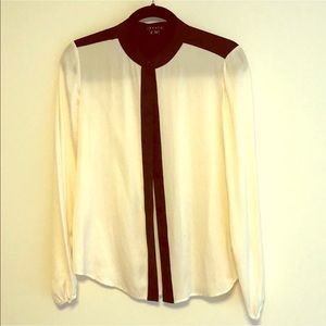 Theory 100% silk button down blouse.