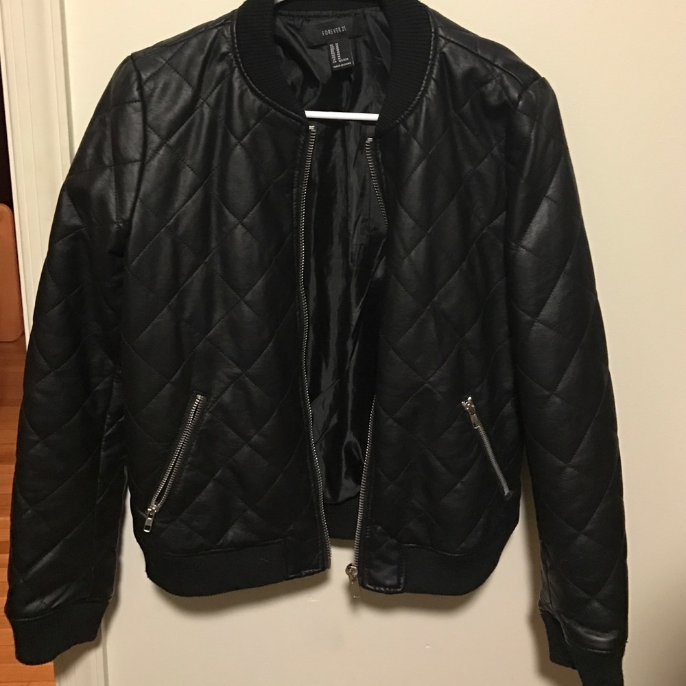 Black leather jacket
