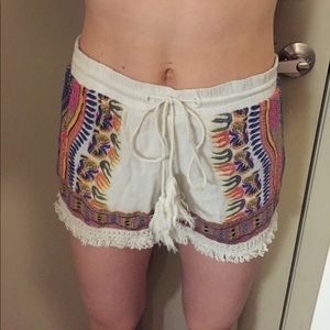 Francesca's mid waisted festival shorts