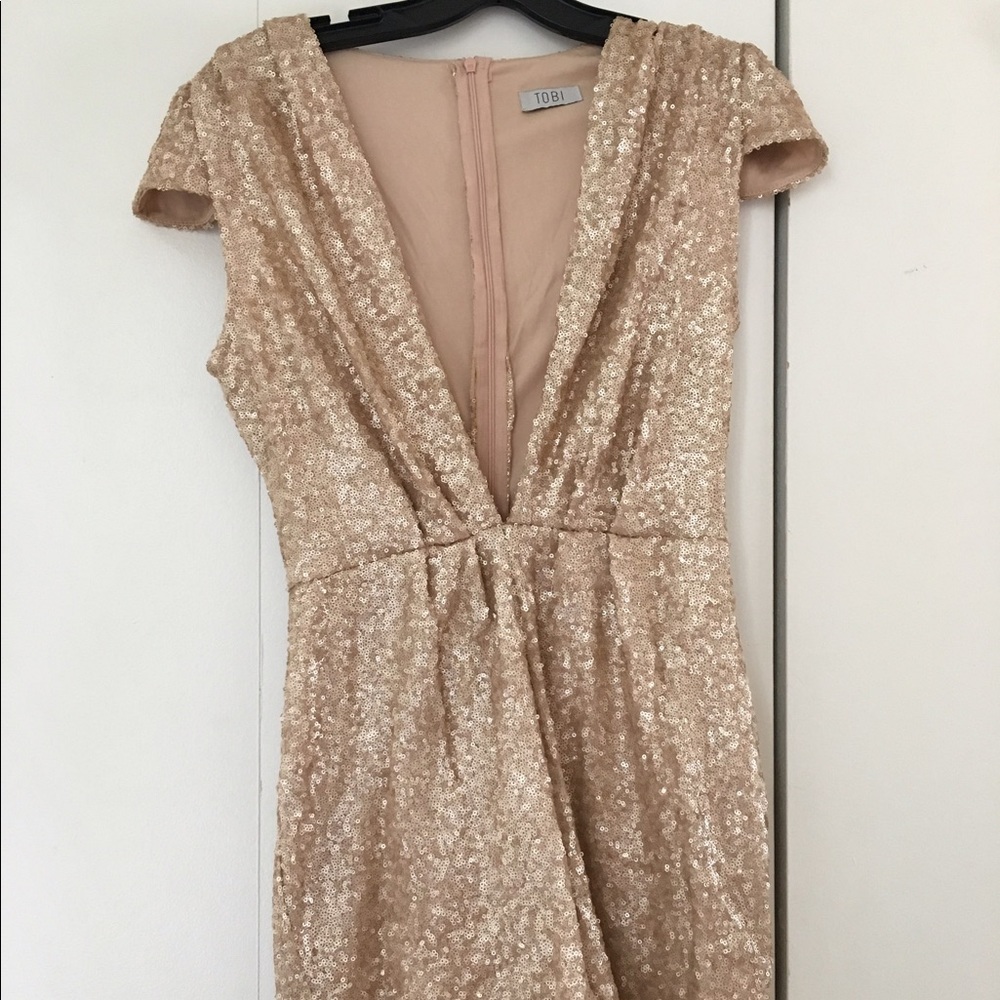 Gold sequins romper