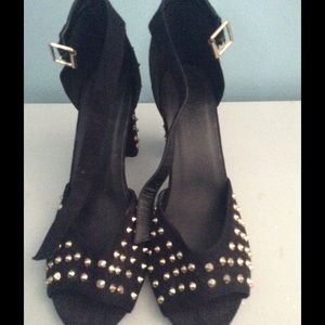 TORRID CHUNKY HIGH HEEL STUDDED SANDALS SZ 12