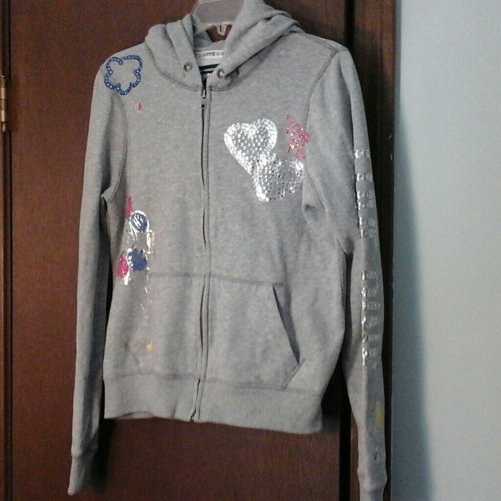 PINK rhinestoned hoodie