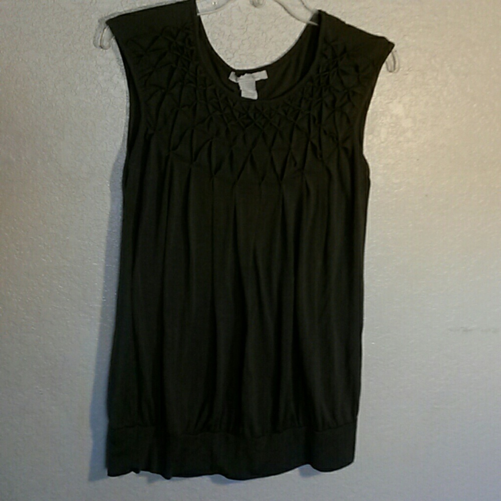Dark Green Sleve less Top