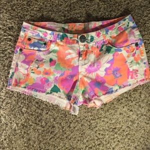 Neon print shorts