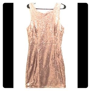 Gold Sequin Party Dress