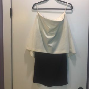 White and black cocktail dress