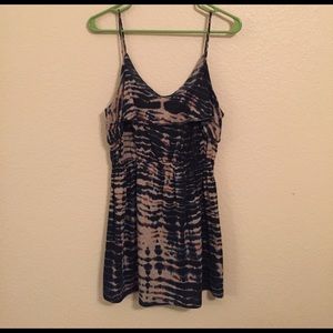 Blue & cream ruffle sundress