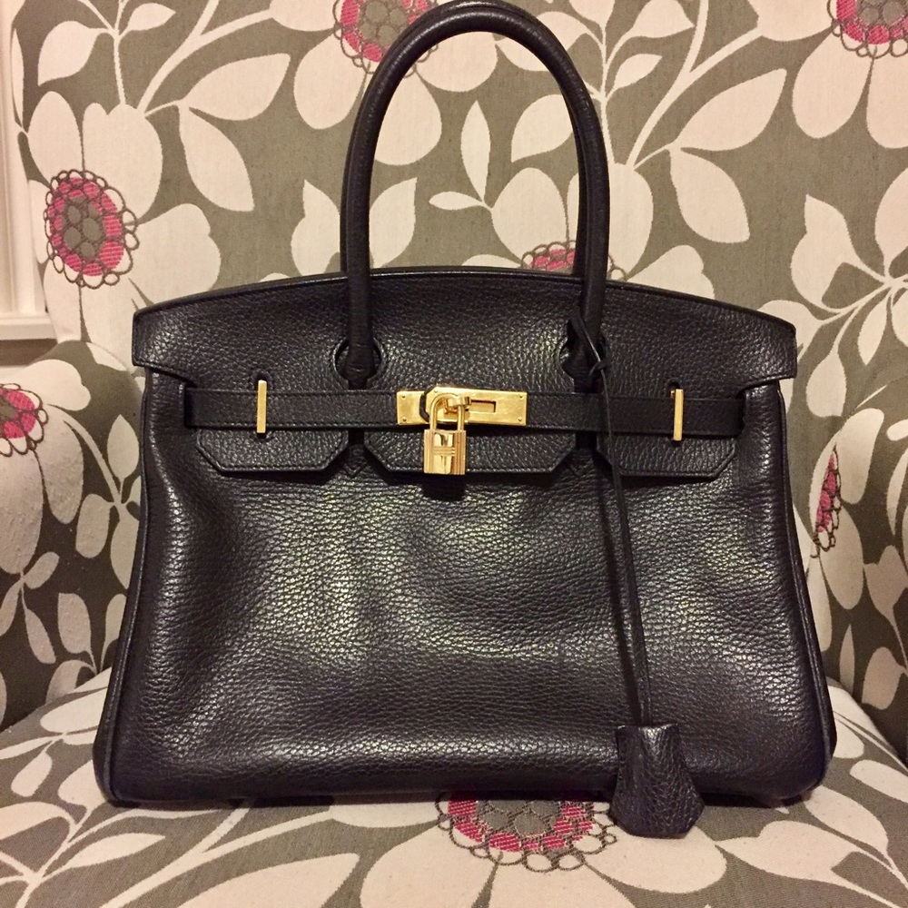Black Tote with gold hardware