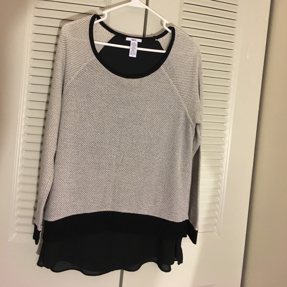 Bar III Fly Away Sweater with Sheer Liner