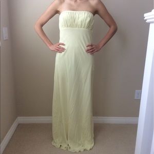 On Sale!!  Ice yellow Nicole Miller gown