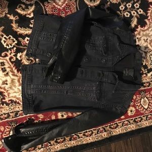Denim, faux leather H&M Trish Summerville jacket