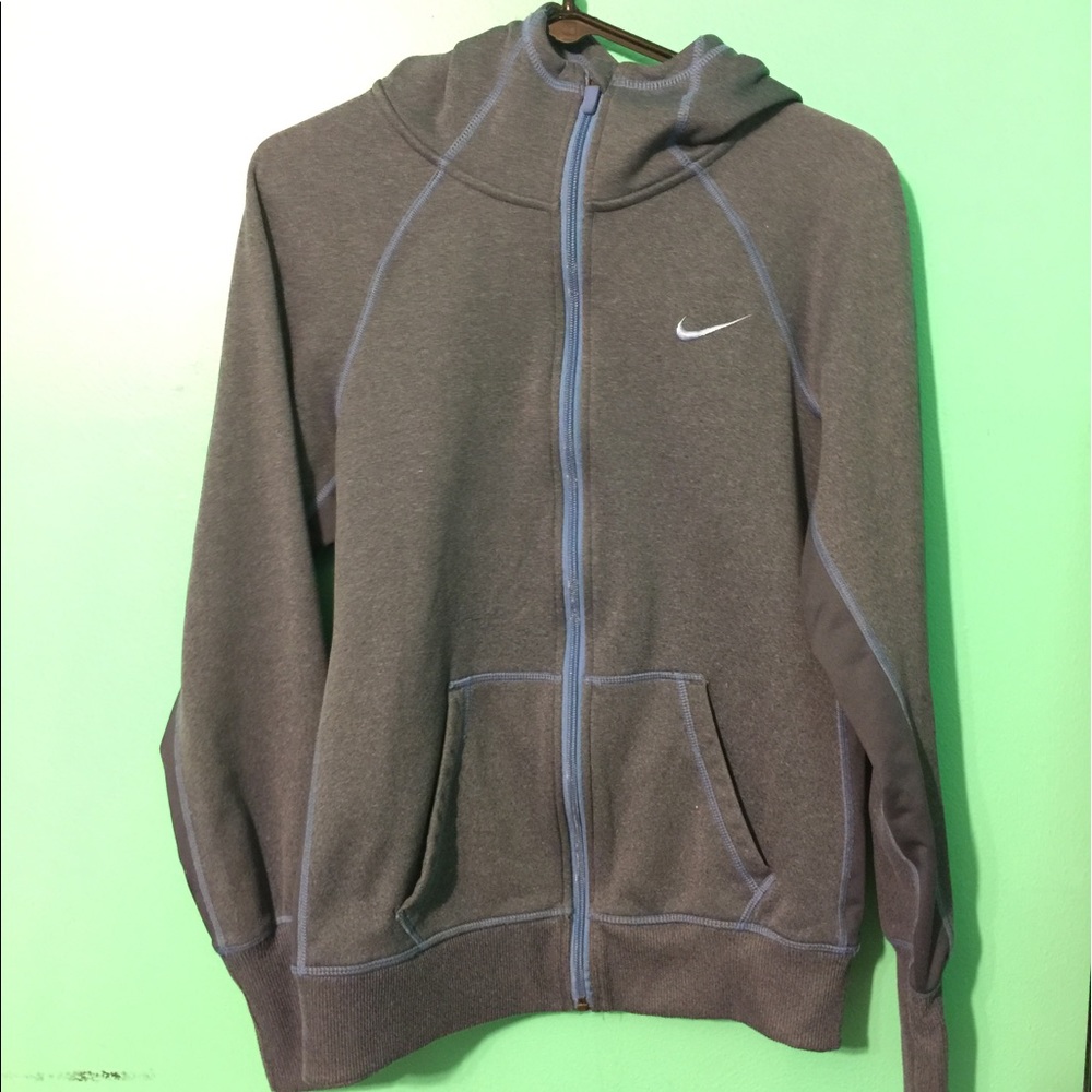 Nike therma fit gray and blue jacket