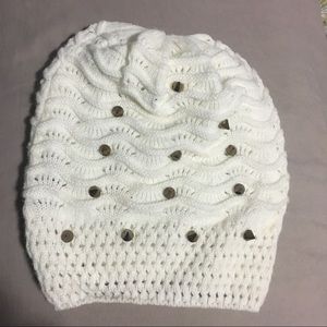 Studded spiked knitted beanie