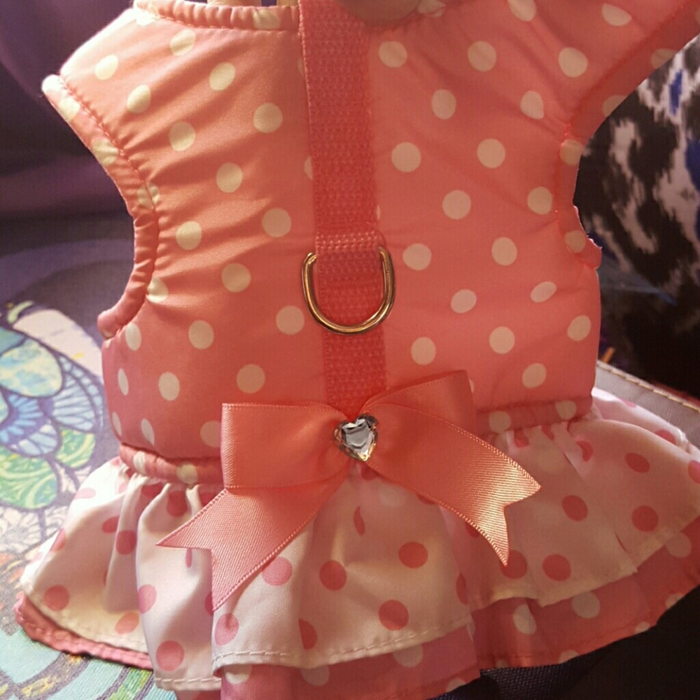 Polka dot harness dress, Excellent condition