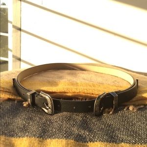 Inc double buckle western belt