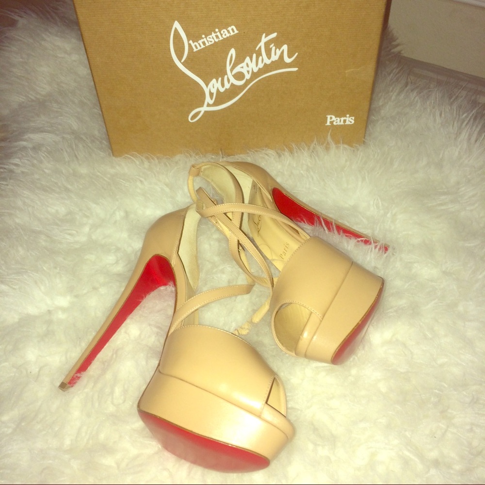 Brand New Christian Louboutin 'Cross Me' Platforms