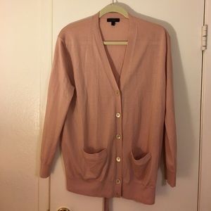 J Crew pink boyfriend Cardigan