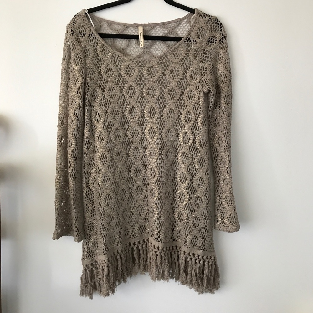 Boutique brand Boho knit tunic or Beach Cover Up