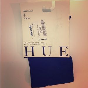 NWT HUE Ink blue opaque tights