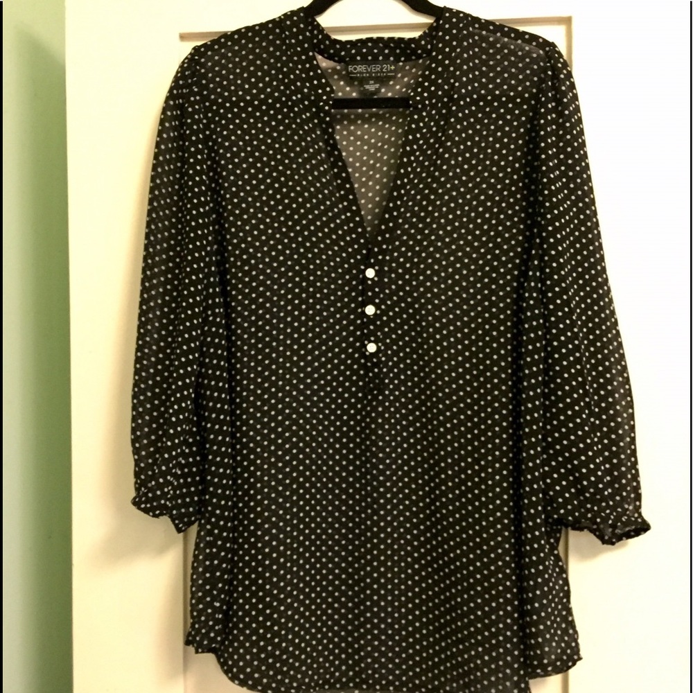 Sheer Polka Dot Blouse