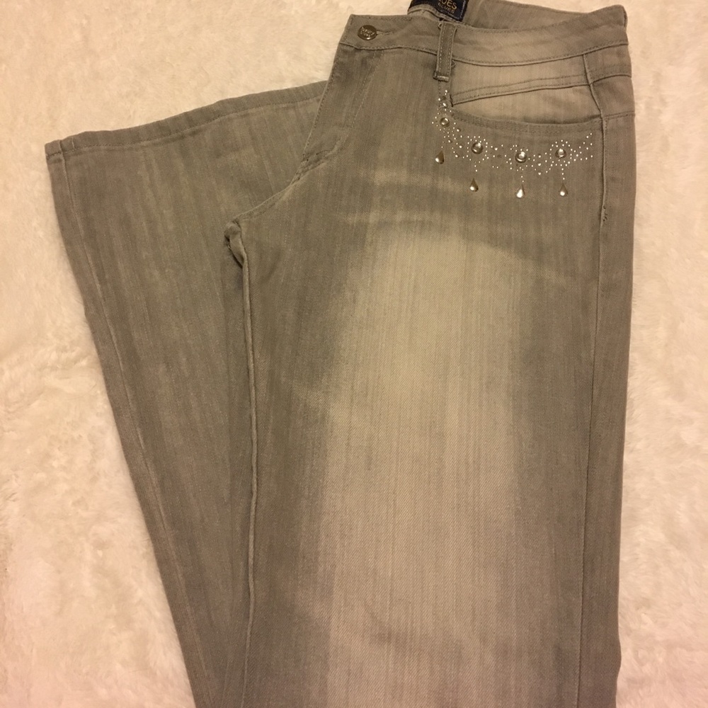 Boot Cut Grey Jeans