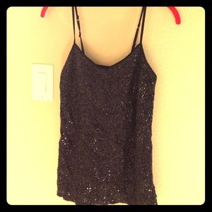 Black sparkle top