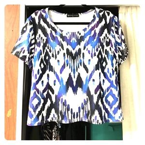 Purple Chevron Crop Top