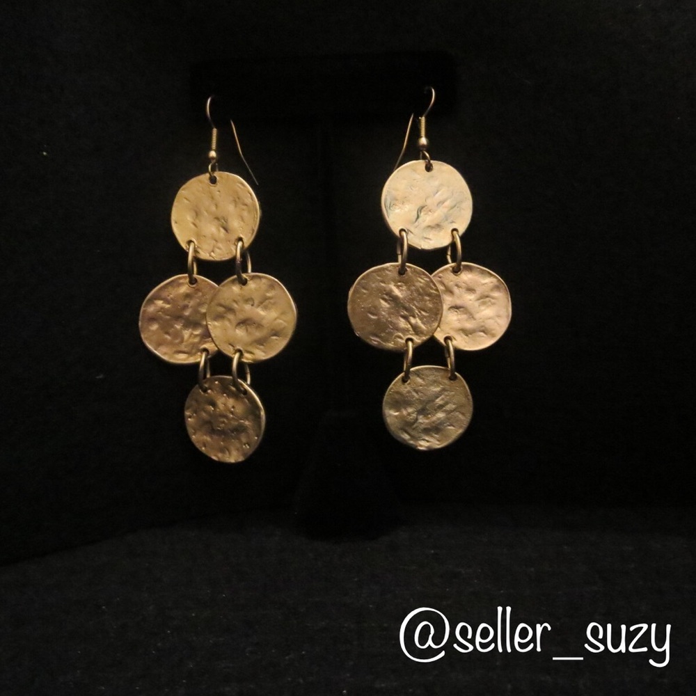 Kenneth Jay Lane Ela Hammered Disc Earrings