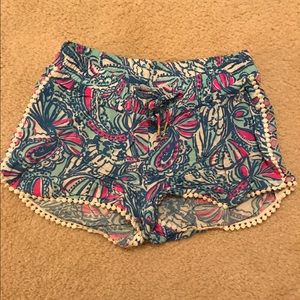 RARE Lilly Pulitzer for Target Shorts "My Fans"