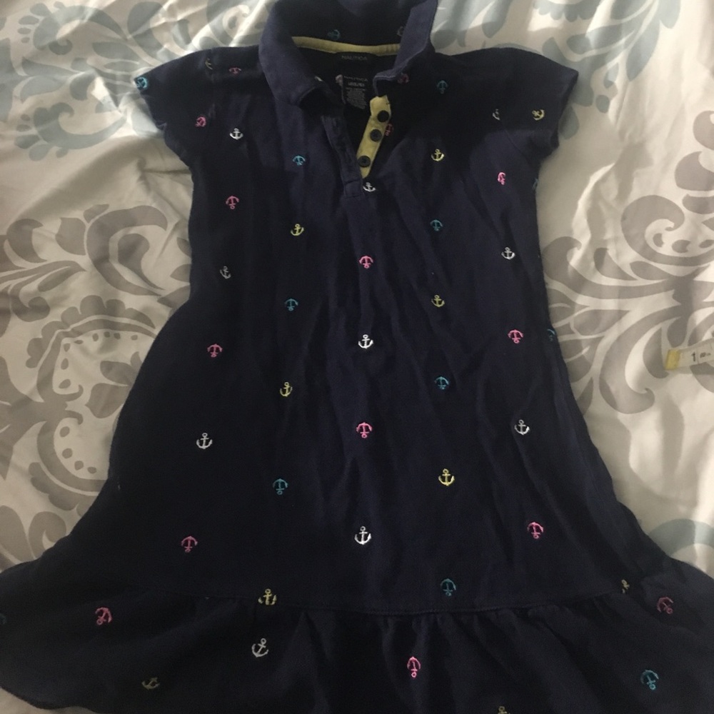 Girls Navy Nautica Polo Dress