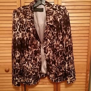 Elie Tahari Leopard Print Blazer