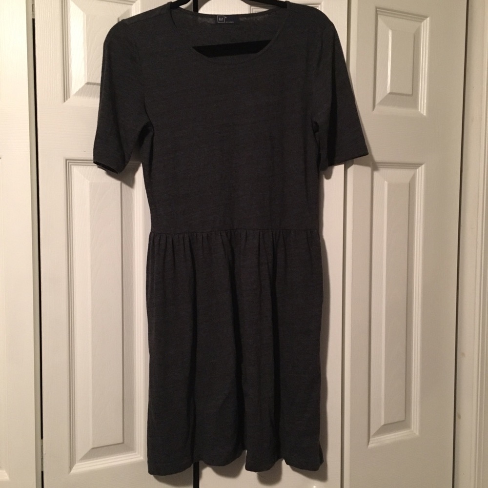 Charcoal Gray Short Sleeve GAP Dress