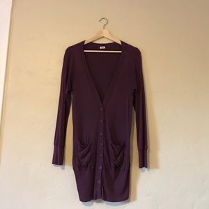 Purple Splendid Cardigan Button Down Cardigan
