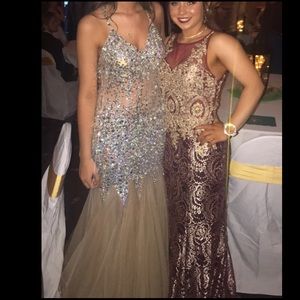 Champagne prom dress