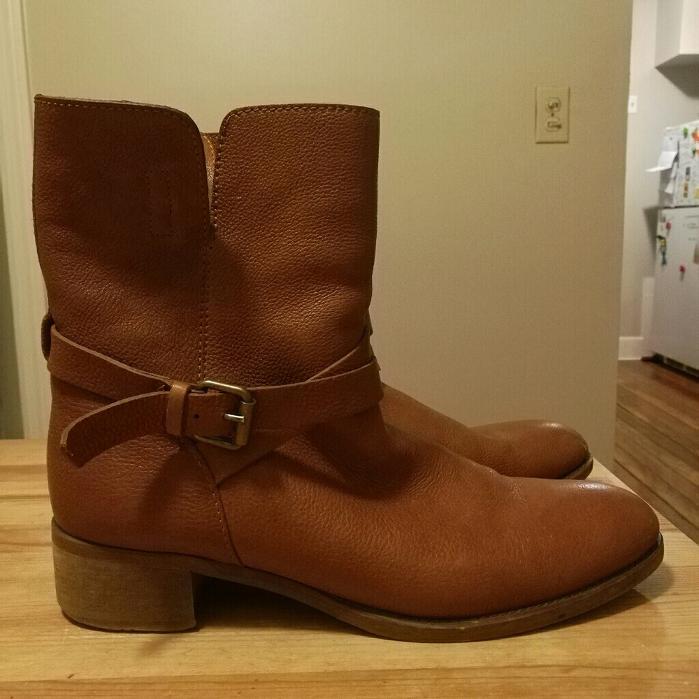 J. Crew Brown Leather Boots (size 10)