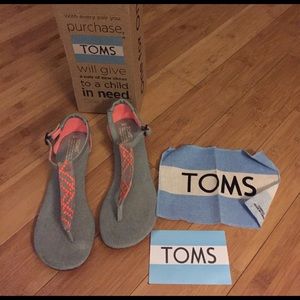Toms neon denim Playa Sandal