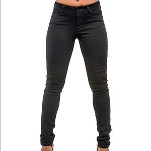 Poetic justice curvy women's black stretch