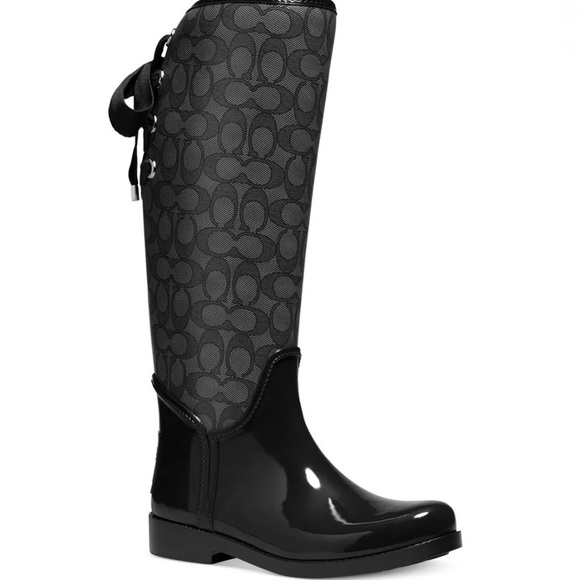 NWT Coach signature rain boots - Picture 2 of 4