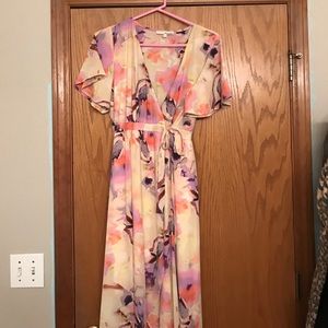 Floral print maxi dress