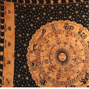 GOLD ZODIAC TAPISTRY