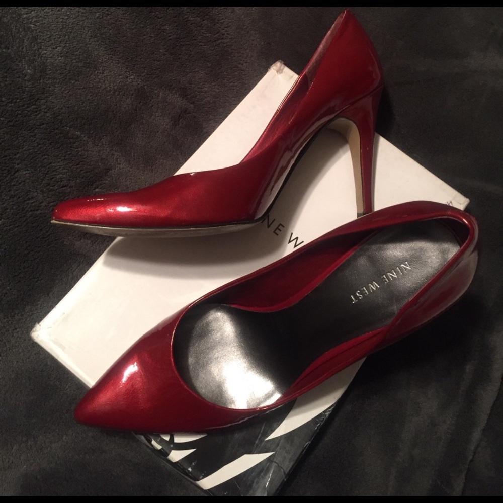 Ruby Red Closed Toe Pumps